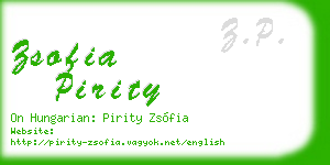 zsofia pirity business card