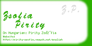 zsofia pirity business card